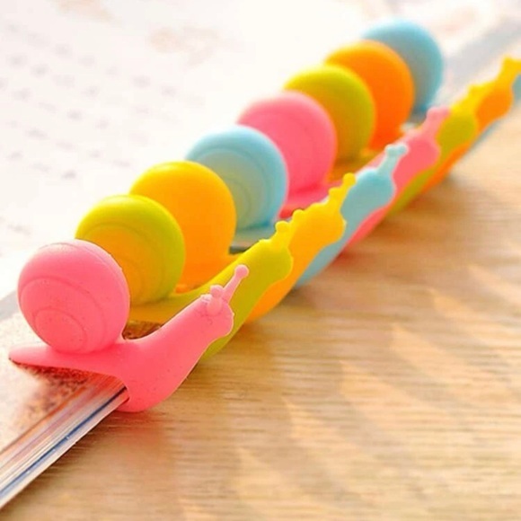 5 Piece Cute Snail Shape Silicone Tea Bag Holders Mug Kitchen New Candy Colors - Picture 3 of 6